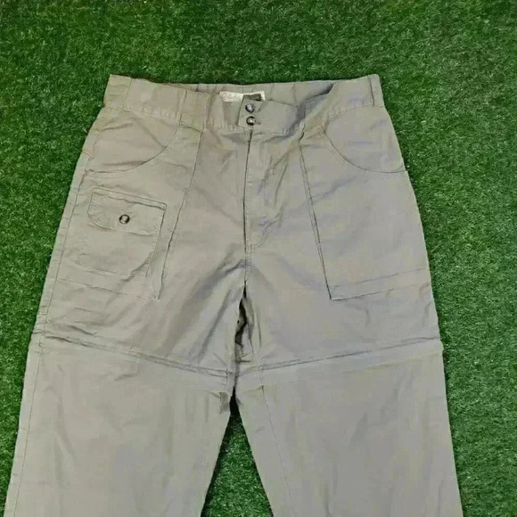 Cabelas Pants Mens Size 38x31 Brown Khaki Convertible Hiking Nylon Zip Off Cargo - Picture 3 of 10